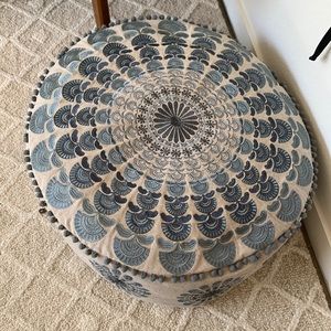 Mandala Life Art - embroidered floor cushion pouf cover storage floor pillow